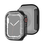 Electroplating PC Single Row Diamond Protective Case For Apple Watch Series, For Apple Watch Series 9 / 8 / 7 41mm, For Apple Watch Series 9 / 8 / 7 45mm