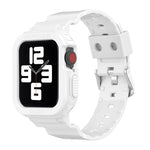 Glacier Transparent TPU Integrated Replacement Strap Watchband, For Apple Watch Series 7 41mm, For Apple Watch Series 7 45mm
