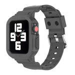 سوار ساعة بديل شفاف من TPU متكامل بتصميم جليدي، لسلسلة Apple Watch 7 مقاس 45مم، لسلسلة Apple Watch 7 مقاس 41مم