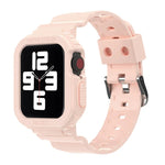 سوار ساعة بديل شفاف من TPU متكامل بتصميم جليدي، لسلسلة Apple Watch 7 مقاس 45مم، لسلسلة Apple Watch 7 مقاس 41مم