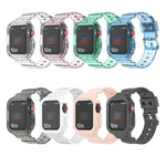 Glacier Transparent TPU Integrated Replacement Strap Watchband, For Apple Watch Series 7 41mm, For Apple Watch Series 7 45mm