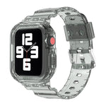 Glacier Transparent TPU Integrated Replacement Strap Watchband, For Apple Watch Series 7 45mm, For Apple Watch Series 7 41mm