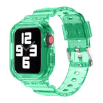 سوار ساعة بديل شفاف من TPU متكامل بتصميم جليدي، لسلسلة Apple Watch 7 مقاس 45مم، لسلسلة Apple Watch 7 مقاس 41مم