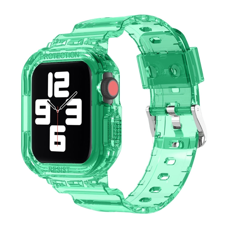 Glacier Transparent TPU Integrated Replacement Strap Watchband, For Apple Watch Series 7 45mm, For Apple Watch Series 7 41mm