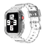 Glacier Transparent TPU Integrated Replacement Strap Watchband, For Apple Watch Series 7 45mm, For Apple Watch Series 7 41mm