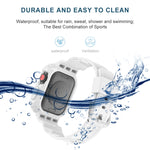 Glacier Transparent TPU Integrated Replacement Strap Watchband, For Apple Watch Series 7 45mm, For Apple Watch Series 7 41mm