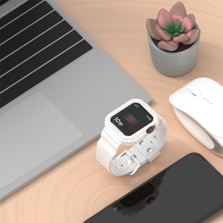 Glacier Transparent TPU Integrated Replacement Strap Watchband, For Apple Watch Series 7 45mm, For Apple Watch Series 7 41mm