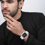 Glacier Transparent TPU Integrated Replacement Strap Watchband, For Apple Watch Series 7 45mm, For Apple Watch Series 7 41mm