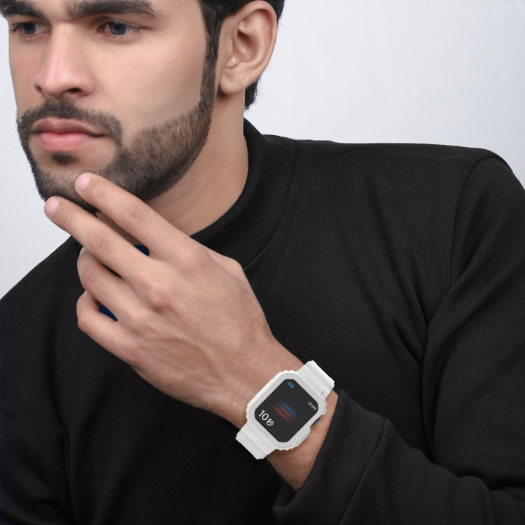 Glacier Transparent TPU Integrated Replacement Strap Watchband, For Apple Watch Series 7 45mm, For Apple Watch Series 7 41mm