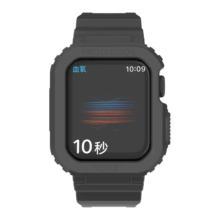 سوار ساعة بديل شفاف من TPU متكامل بتصميم جليدي، لسلسلة Apple Watch 7 مقاس 45مم، لسلسلة Apple Watch 7 مقاس 41مم
