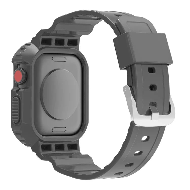 سوار ساعة بديل شفاف من TPU متكامل بتصميم جليدي، لسلسلة Apple Watch 7 مقاس 45مم، لسلسلة Apple Watch 7 مقاس 41مم