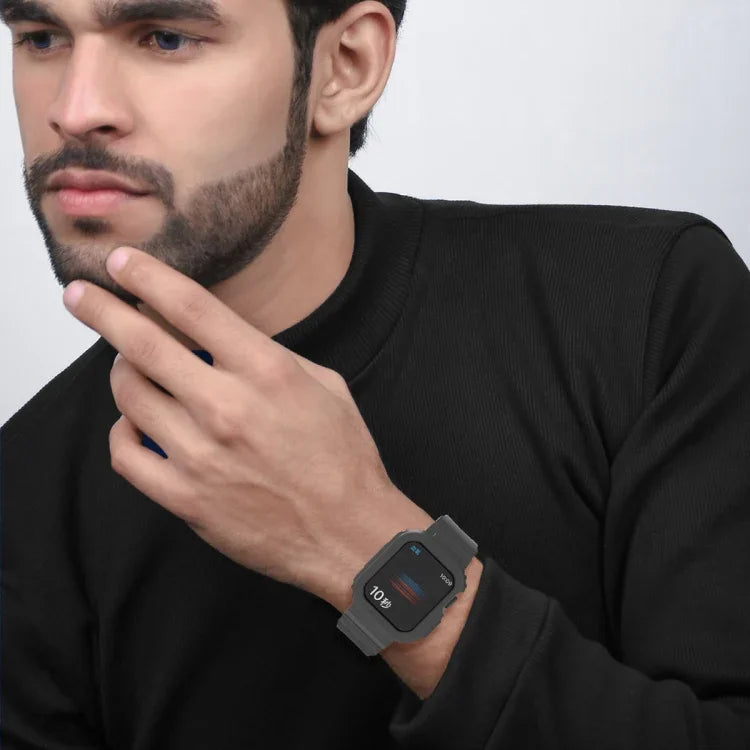 سوار ساعة بديل شفاف من TPU متكامل بتصميم جليدي، لسلسلة Apple Watch 7 مقاس 45مم، لسلسلة Apple Watch 7 مقاس 41مم
