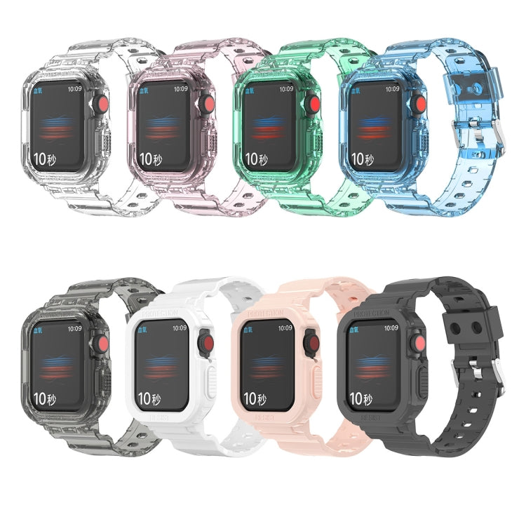 Glacier Transparent TPU Integrated Replacement Strap Watchband, For Apple Watch Series 7 45mm, For Apple Watch Series 7 41mm