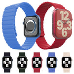 Integrated Silicone Replacement Strap Watchband For Apple Watch Series, 7 41mm / 6&SE&5&4 40mm / 3&2&1 38mm, 7 45mm / 6&SE&5&4 44mm / 3&2&1 42mm