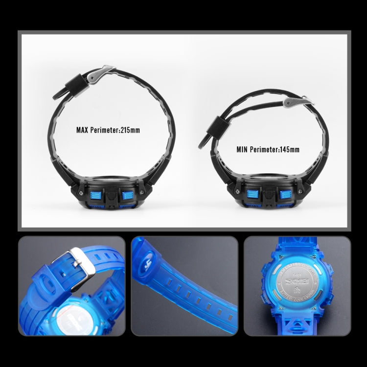 SKMEI 1451 LED Digital Stopwatch Chronograph Luminous Children Sports Electronic Watch, 1451(Transparent Sky Blue), 1451(Transparent Rose Red), 1451(White Shell Blue Circle), 1451(Yellow Shell Blue Circle), 1451(Black Shell Blue Circle)                ...