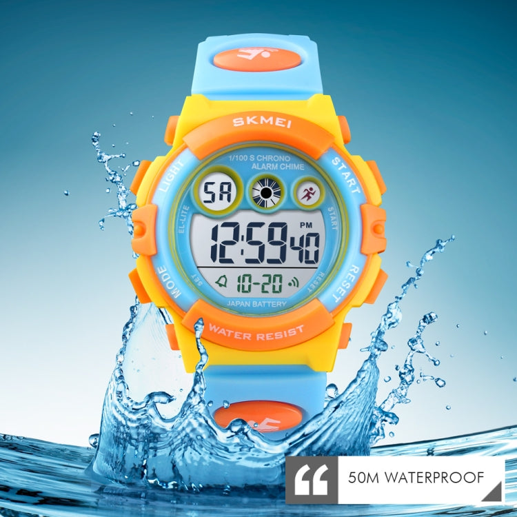 SKMEI 1451 LED Digital Stopwatch Chronograph Luminous Children Sports Electronic Watch, 1451(Transparent Sky Blue), 1451(Transparent Rose Red), 1451(White Shell Blue Circle), 1451(Yellow Shell Blue Circle), 1451(Black Shell Blue Circle)                ...