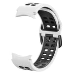Double-row Hole Two-color Silicone Replacement Strap Watchband, For Samsung Galaxy Watch4 40mm / 44mm