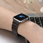 Bamboo Joint Magnetic Steel Replacement Strap Watchband For Apple Watch Series, 7 41mm / 6&SE&5&4 40mm / 3&2&1 38mm, 7 45mm / 6&SE&5&4 44mm / 3&2&1 42mm