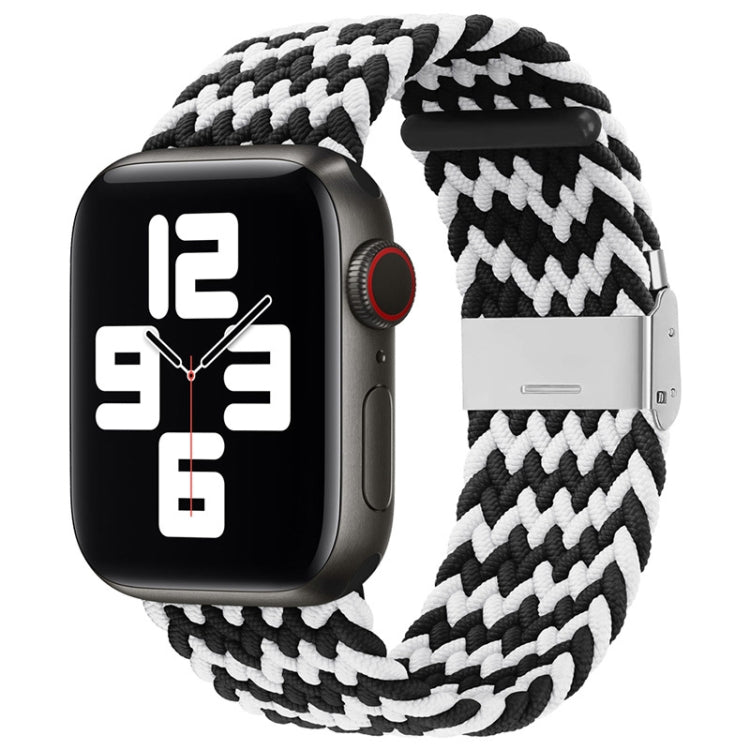 Nylon Braid One Buckle Replacement Watchband For Apple Watch Series, 7 41mm / 6&SE&5&4 40mm / 3&2&1 38mm