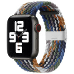 Nylon Braid One Buckle Replacement Watchband For Apple Watch Series, 7 41mm / 6&SE&5&4 40mm / 3&2&1 38mm