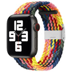 Nylon Braid One Buckle Replacement Watchband For Apple Watch Series, 7 41mm / 6&SE&5&4 40mm / 3&2&1 38mm