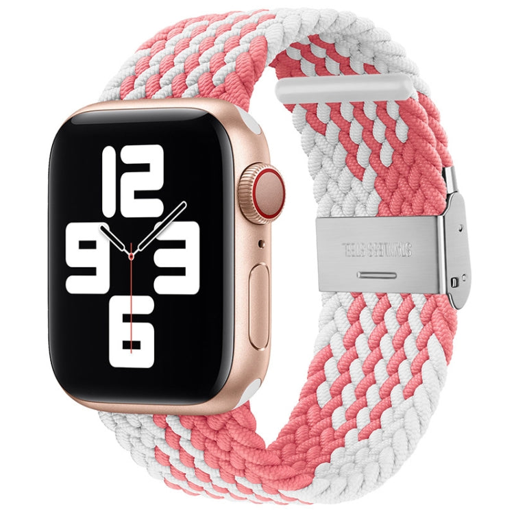 Nylon Braid One Buckle Replacement Watchband For Apple Watch Series, 7 41mm / 6&SE&5&4 40mm / 3&2&1 38mm