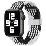 Nylon Braid One Buckle Replacement Watchband For Apple Watch Series, 7 41mm / 6&SE&5&4 40mm / 3&2&1 38mm