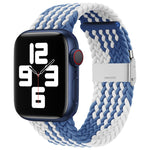 Nylon Braid One Buckle Replacement Watchband For Apple Watch Series, 7 41mm / 6&SE&5&4 40mm / 3&2&1 38mm