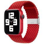 Nylon Braid One Buckle Replacement Watchband For Apple Watch Series, 7 41mm / 6&SE&5&4 40mm / 3&2&1 38mm