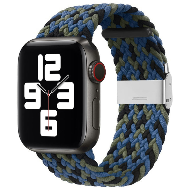 Nylon Braid One Buckle Replacement Watchband For Apple Watch Series, 7 41mm / 6&SE&5&4 40mm / 3&2&1 38mm