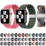 Nylon Braid One Buckle Replacement Watchband For Apple Watch Series, 7 41mm / 6&SE&5&4 40mm / 3&2&1 38mm