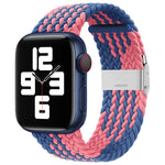 Nylon Braid One Buckle Replacement Watchband For Apple Watch Series, 7 45mm / 6&SE&5&4 44mm / 3&2&1 42mm