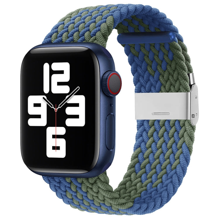 Nylon Braid One Buckle Replacement Watchband For Apple Watch Series, 7 45mm / 6&SE&5&4 44mm / 3&2&1 42mm