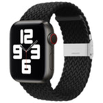 Nylon Braid One Buckle Replacement Watchband For Apple Watch Series, 7 45mm / 6&SE&5&4 44mm / 3&2&1 42mm