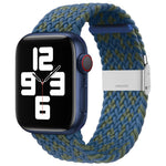 Nylon Braid One Buckle Replacement Watchband For Apple Watch Series, 7 45mm / 6&SE&5&4 44mm / 3&2&1 42mm