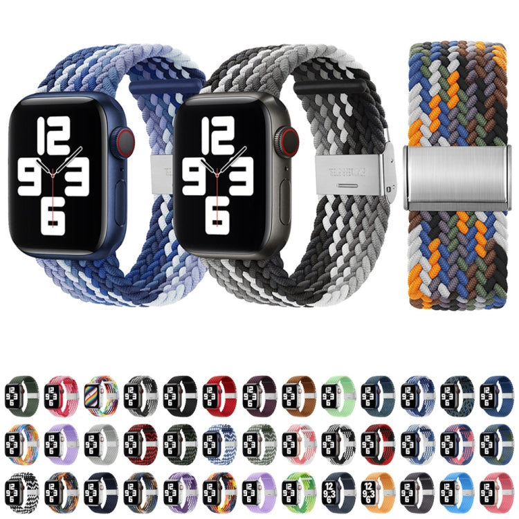 Nylon Braid One Buckle Replacement Watchband For Apple Watch Series, 7 45mm / 6&SE&5&4 44mm / 3&2&1 42mm