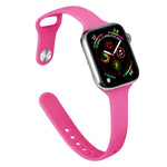 Slimming Silicone Replacement Watchband For Apple Watch Series, 7 41mm / 6&SE&5&4 40mm / 3&2&1 38mm