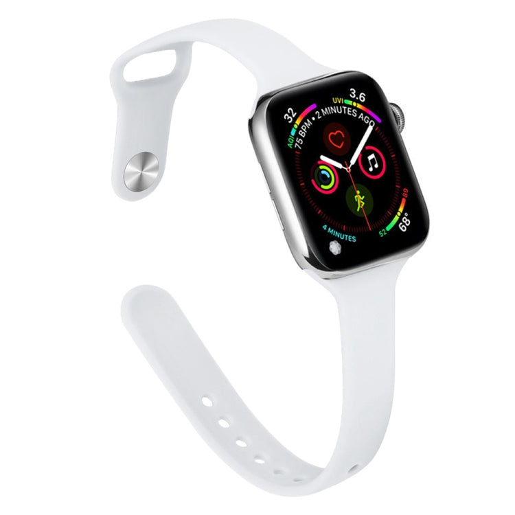 Slimming Silicone Replacement Watchband For Apple Watch Series, 7 41mm / 6&SE&5&4 40mm / 3&2&1 38mm