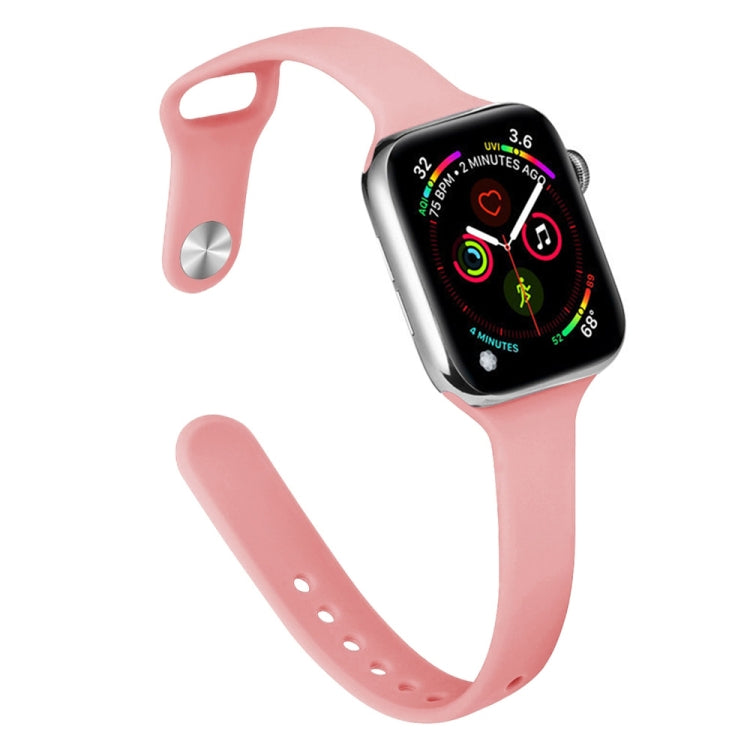 Slimming Silicone Replacement Watchband For Apple Watch Series, 7 41mm / 6&SE&5&4 40mm / 3&2&1 38mm