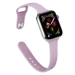 Slimming Silicone Replacement Watchband For Apple Watch Series, 7 41mm / 6&SE&5&4 40mm / 3&2&1 38mm