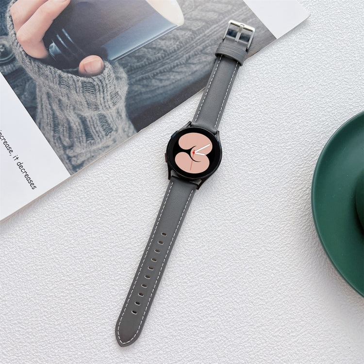 Sewing Leather Strap Watchband, For Samsung Galaxy Watch4 40mm / 44mm