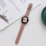 Sewing Leather Strap Watchband, For Samsung Galaxy Watch4 40mm / 44mm