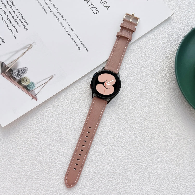 Sewing Leather Strap Watchband, For Samsung Galaxy Watch4 40mm / 44mm