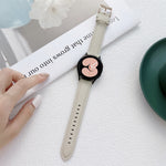 Sewing Leather Strap Watchband, For Samsung Galaxy Watch4 40mm / 44mm