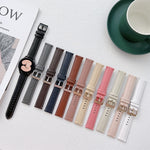 Sewing Leather Strap Watchband, For Samsung Galaxy Watch4 40mm / 44mm