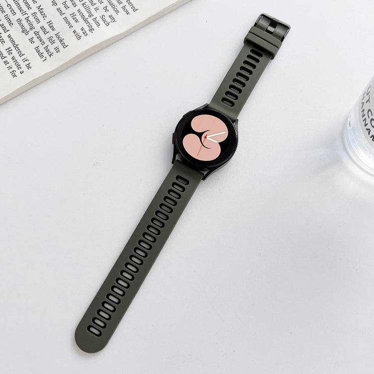 Two-color Silicone Strap Watchband, For Samsung Galaxy Watch4 40mm / 44mm