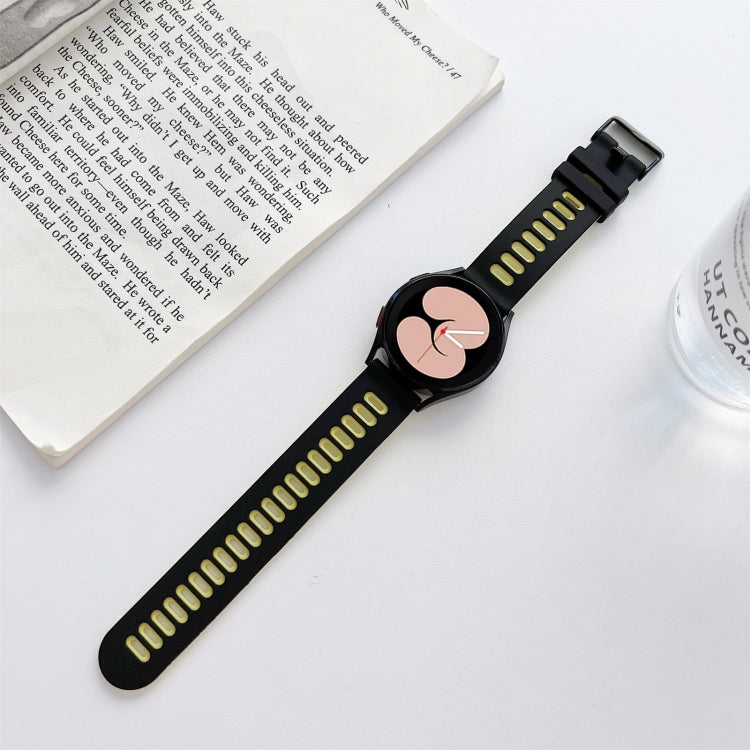 Two-color Silicone Strap Watchband, For Samsung Galaxy Watch4 40mm / 44mm