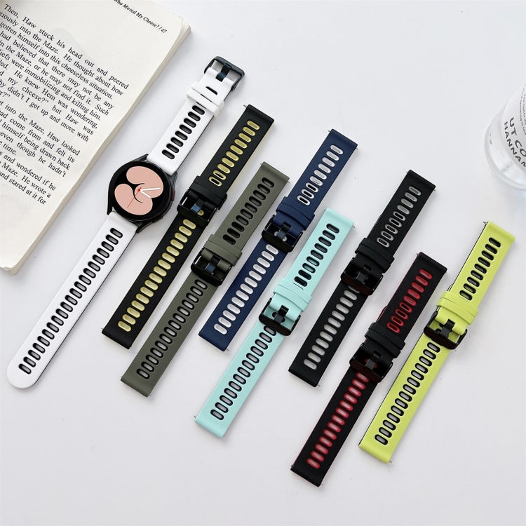 Two-color Silicone Strap Watchband, For Samsung Galaxy Watch4 40mm / 44mm