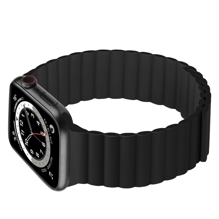 Silicone Magnetic Integrated Long Strap Watchband For Apple Watch Series, 7 41mm / 6&SE&5&4 40mm / 3&2&1 38mm, 7 45mm / 6&SE&5&4 44mm / 3&2&1 42mm
