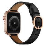 14mm Leather Strap Watchband For Apple Watch Series, 7 41mm / 6&SE&5&4 40mm / 3&2&1 38mm, 7 45mm / 6&SE&5&4 44mm / 3&2&1 42mm